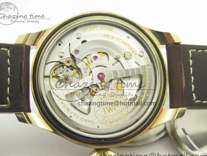 MIROTIME 0405 Big Pilot IW501005 Real Bronze ZF 1:1 Best Edition Black Dial on Brown Leather Strap A Sleek 7192